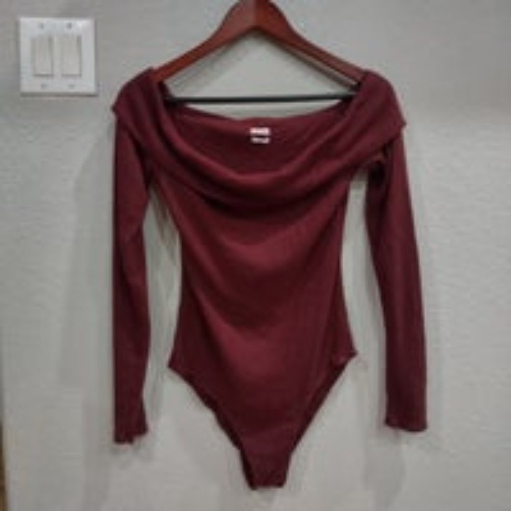 NWOT Out From Under Urban Outfitters Off the Shoulder Sweater Bodysuit Size Smal